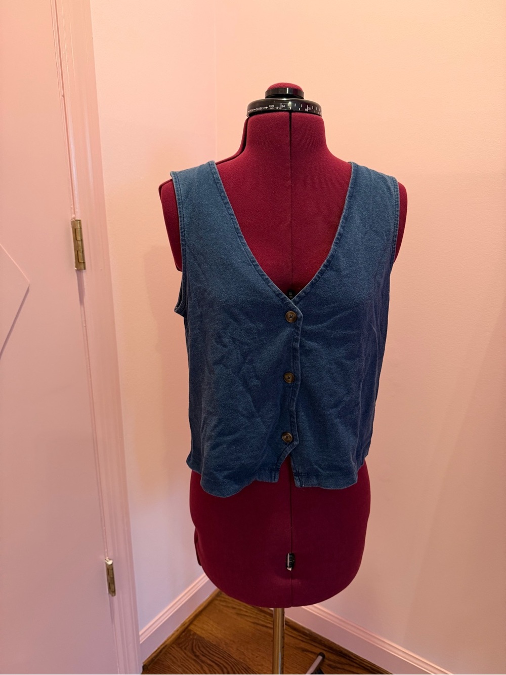 Z Supply Indigo Denim Button-Front Vest